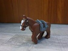 LEGO Animal Minifigure Brown Horse Black Eyes Bridle w saddle LOTR Eomer Rohan