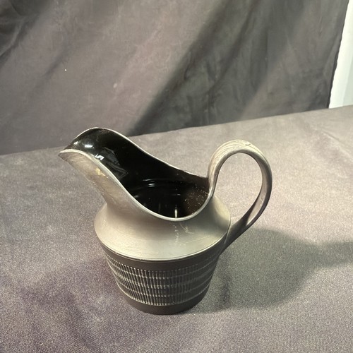 Vintage black basalt jug - black,