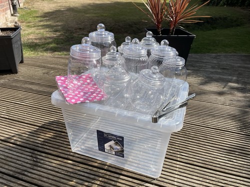 Plastic sweet jars - 10,