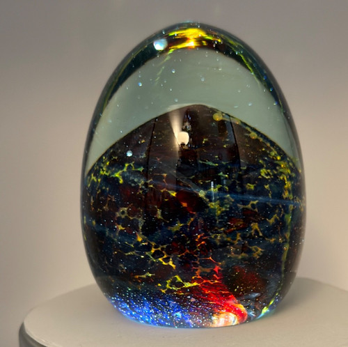 Mdina paperweight dark - mdina, browns