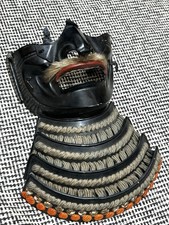 SAMURAI MENPO MASK of YOROI Genuine Samurai Armor Edo Japanese Antique Armor