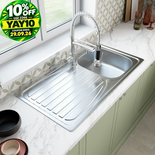 Stainless steel single bowl - steel,
