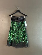 Terani Couture Green Mesh Mini