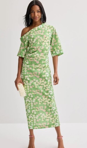 Bernadette green floral - floral, bowery