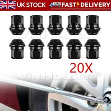 BLACK 20PACK ALLOY WHEEL NUTS