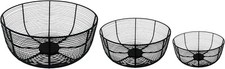 Wire Fruit Bowl Round Kitchen Vegetable Metal Powder Coated Storage Basket Rack