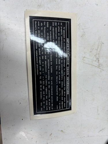 Drive chain warning decal - drive,