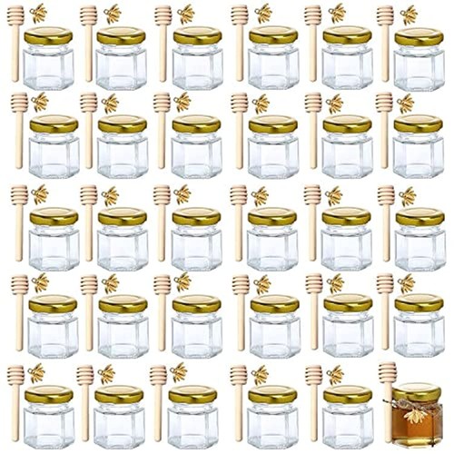 Mini glass honey - honey, jars