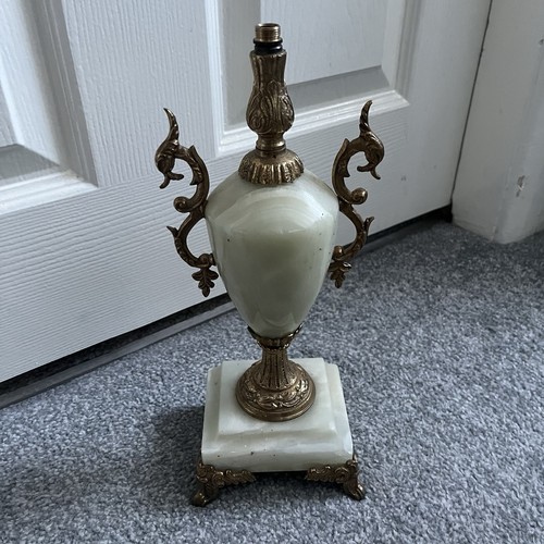 Vintage marble onyx and brass - onyx,