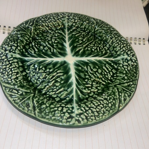 Vintage cabbage leaf majolica - vintage,