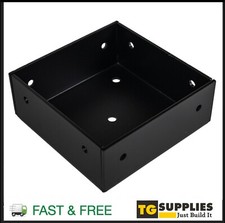 Heavy Duty Black Bolt Down Pergola Post Support Fence Post Bracket | Post Holder