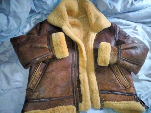 Vintage 1970s sheepskin flying - sheepskin,