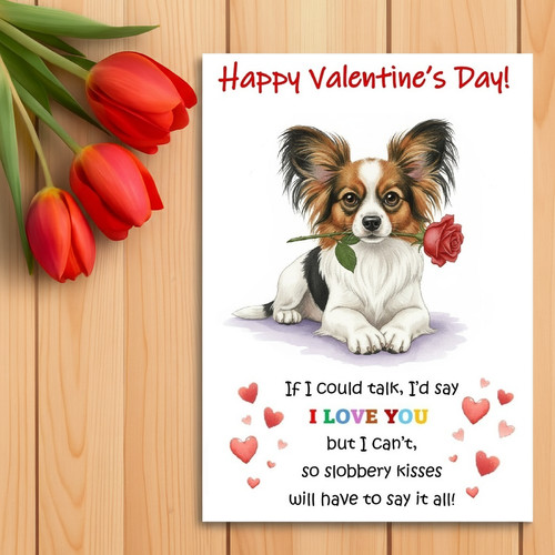Papillon dog valentine - papillon,