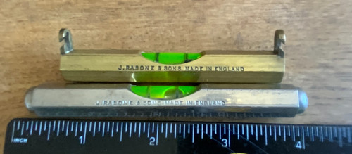 Antique brass spirit level - antique,