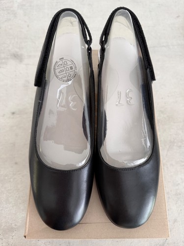 Camper black leather slingback - black,