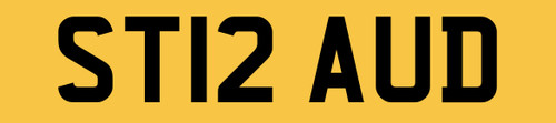 Straud private number plate - number,