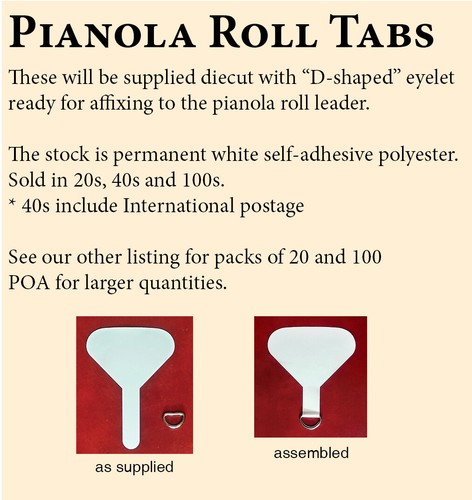 Pianola roll tabs - pianola,