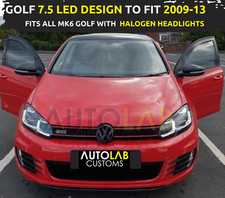 Golf MK6 Headlights To MK7.5 Style LED Headlights 2009-13 Golf R GTD GTI