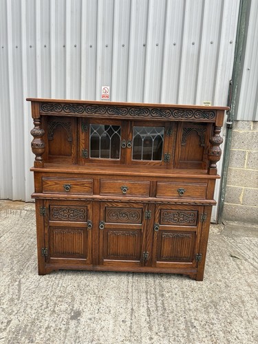 Original oak court cupboard - original,