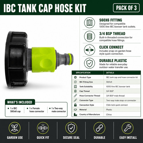 Ibc 1000l bowser - bowser, cap