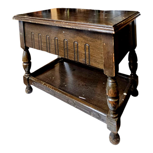 Antique oak sewing cabinet - antique,