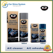 K2 KLIMA DOKTOR & Air Con Bomb FRESH Conditioning Cleaner Foam A/C Odor Remover
