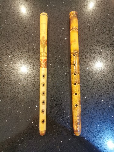 Two handmade wooden - handmade, wooden/bamboo