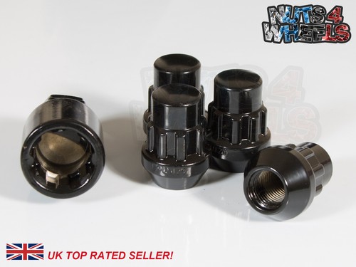 Black locking wheel nuts - black,