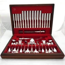KINGS Design Sheffield Made Silver Service 86 Piece Canteen of Cutlery Set