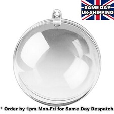 Clear PLASTIC CRAFT & GIFT Balls transparent acrylic bauble bubble from 5cm-16cm