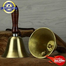 Solid Brass Bell Wooden Handle