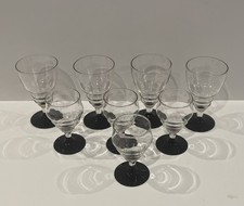 8 x Art Deco Crystal wine