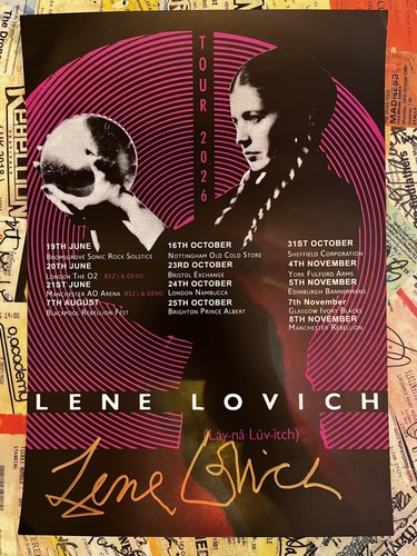 Lene lovich signed a3 - -, *signed*