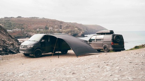 Stitches steel tarp awning - steel,