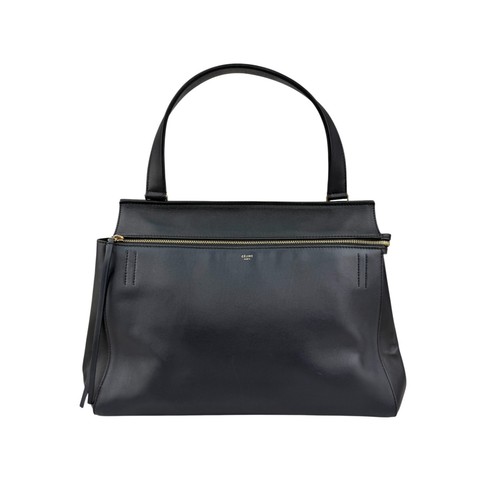 Celine black smooth leather - black,