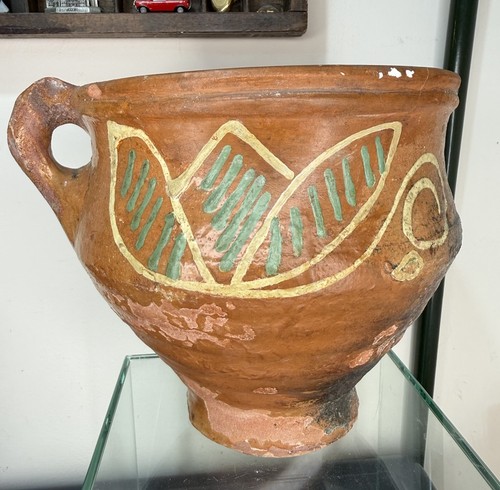 Large antique slipware chamber - large,