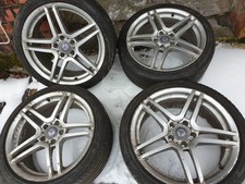 Mercedes C Class W204 Set of AMG Alloy Wheels, see condition, with scratches