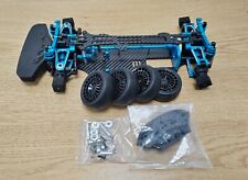 1/10 Carbon Fibre Aluminium 4WD RC Drifting Car Chassis TT01 with Wheels & Tyres