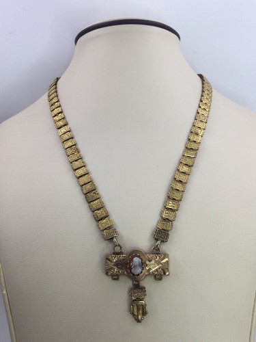 Victorian book chain necklace - book,
