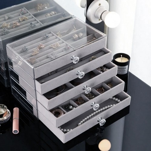 Large acrylic jewellery box - large,