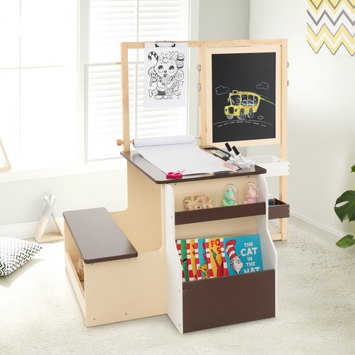 Kids art easel table bench - kids,