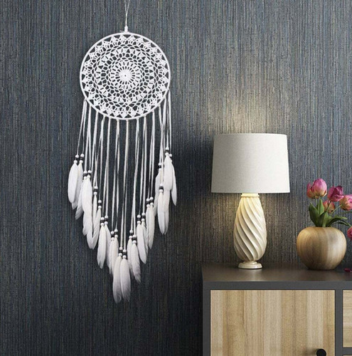 Feather dreamcatcher handmade - feather,