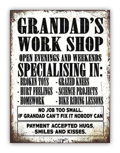 Grandads workshop metal garage - workshop,