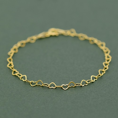 Gold plated heart chain - plated,