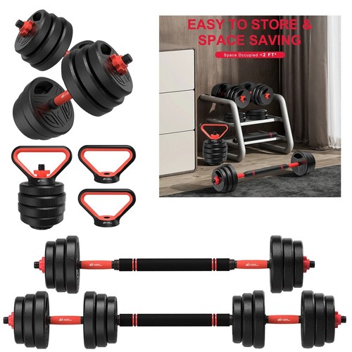 Dumbbells set 20kg - 3-in-1,
