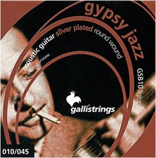 Galli GSB10 GYPSY JAZZ GUITAR STRINGS, Light gauge, ball end. .010-.045