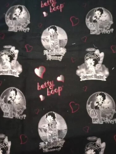 Betty boop fun fabric black