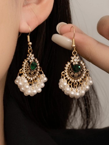 Women rhinestone floral - floral, dangle