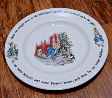 Vintage Wedgwood Peter Rabbit Plate by Beatrix Potter Mr. McGregor's Garden