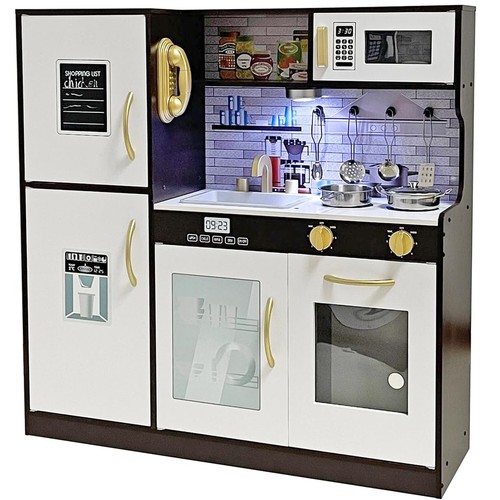 Wooden play kitchen - kitchen, toy